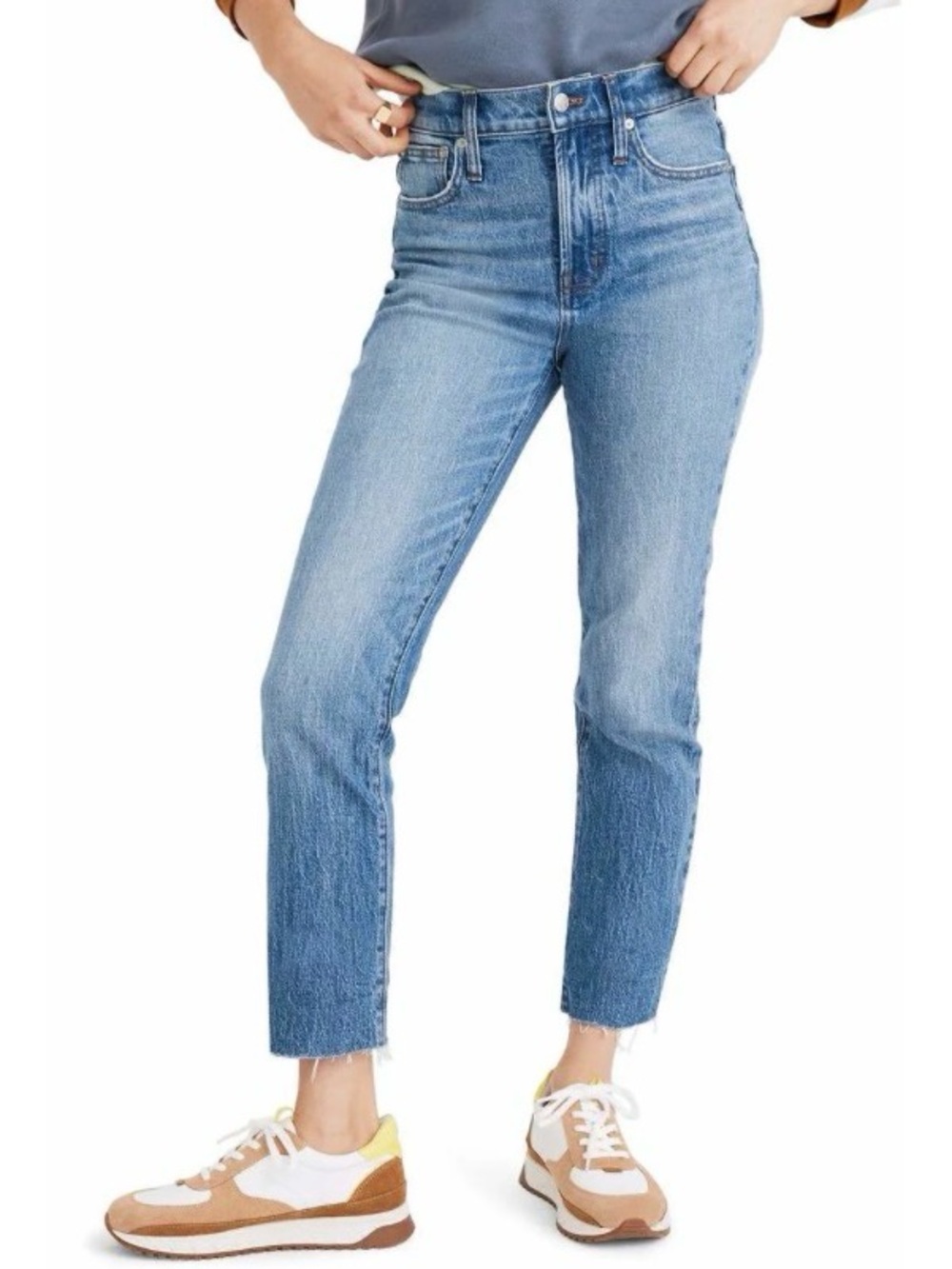 Madewell The Perfect Vintage Raw Edge Jeans High-Rise Cropped Skinny Stretch 25P